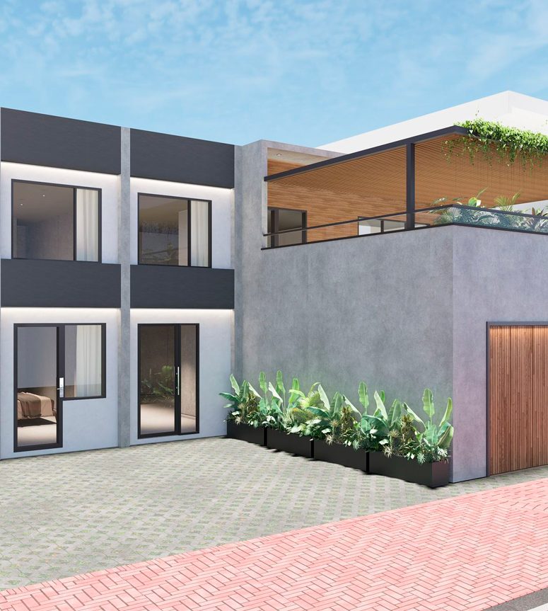 Residencia contemporánea con terraza