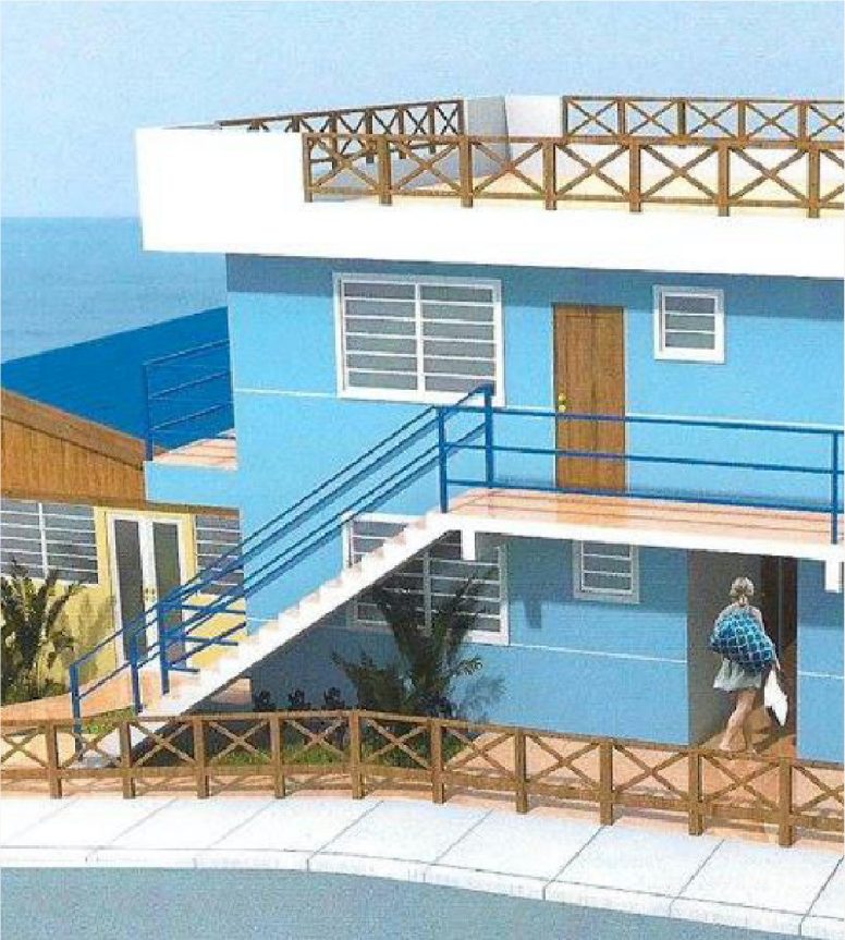 Edificio costero de dos pisos